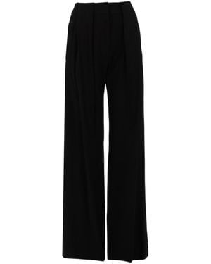 Pt Pantaloni Pt Torino Pleated Wide-Leg Trousers - Black