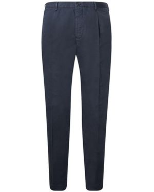 Incotex Pattern 54 Pleated Slim Pants - Blue
