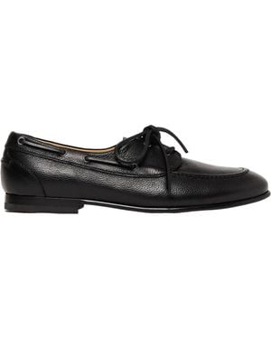 SCAROSSO Ginevro Lace-Up Shoes - Black