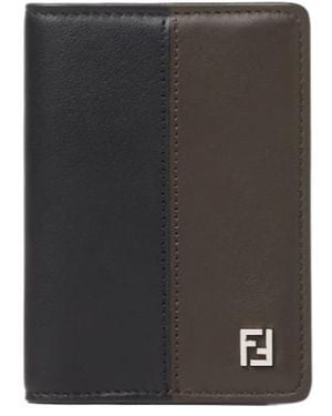 Fendi Ff Double Card Holder - Black