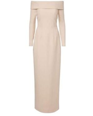 Emilia Wickstead Nosrat Wool Crêpe Bustier Dress - Natural