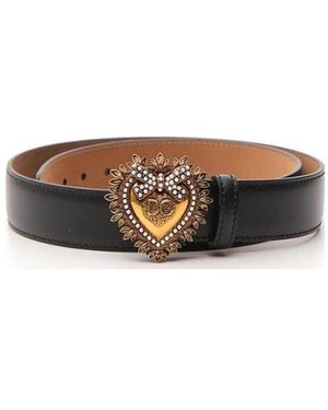 Dolce & Gabbana Devotion Buckle Belt - White