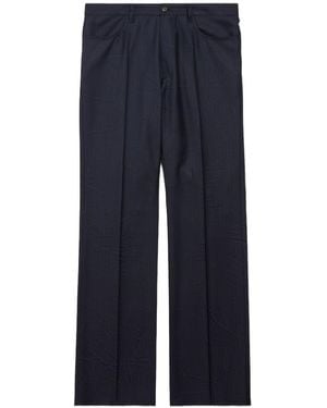 Balenciaga Straight-Leg Tailored Trousers - Blue