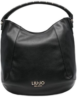 Liu Jo Logo Lettering Hobo Bag - Black