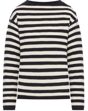 Dior Cashmere Blend Sweater With Logo - Black