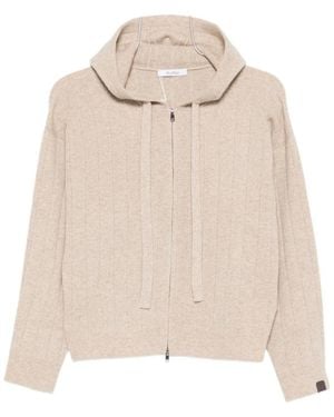 Max Mara Hooded Cardigan - Natural