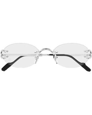 Cartier Rimless Oval-Frame Glasses - Multicolour