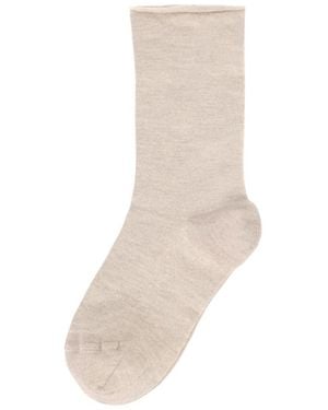 Brunello Cucinelli Fine-Knit Ankle Socks - White