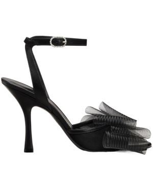 Stuart Weitzman 100Mm Blushing Bow Sandals - Black