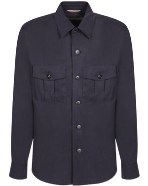 Canali Utility Pocket Shirt - Blue