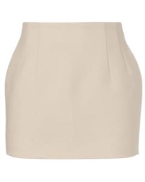 Wardrobe NYC Wool Miniskirt - Natural