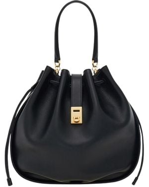 Ferragamo Hug Bucket Bag - Black