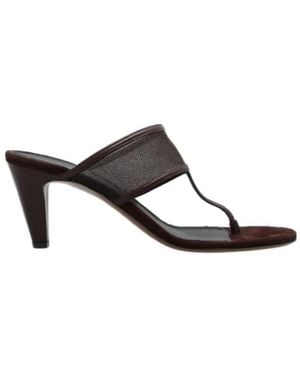 Neous Vena Mesh Thong Mules - Black
