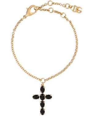 Dolce & Gabbana Cross Pendant Bracelet - White