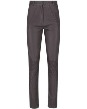 Frankie Shop Casual Trousers With Belt Loops - Grey