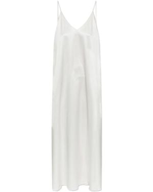 Lisa Yang V-Neck Strap Midi Dress - White