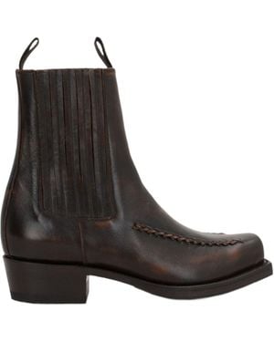 Hereu Fagul Square-Toe Boots - Black