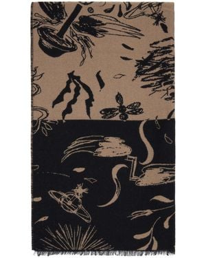 Vivienne Westwood Short Tassel Scarf - Black