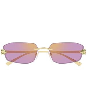 Cartier Geometric Frame Sunglasses - Pink