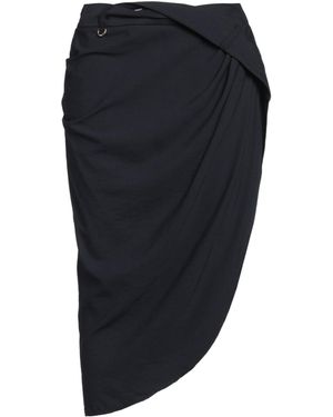 Jacquemus Asymmetrical Solid-Color Mini Skirt - Black