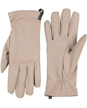 Brunello Cucinelli Solid Colour Gloves - Natural