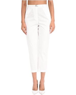 Patrizia Pepe Casual Pants With Belt Loops - White