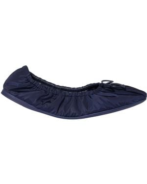 Miu Miu Foldable Technical Fabric Ballerinas - Blue