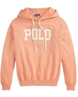 Polo Ralph Lauren Logo Print Hoodie - Pink