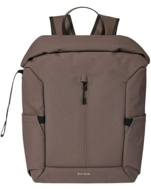 Paul Smith Roll-Top Backpack - Brown