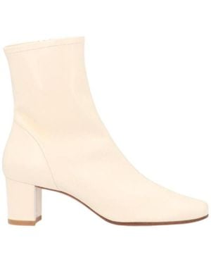 BY FAR Sofia 50Mm Leather Ankle Boots - Natural
