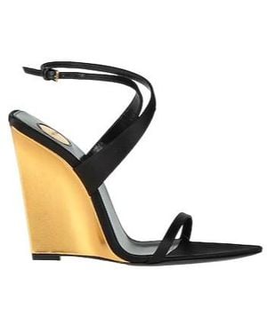 Saint Laurent Strappy Sandals - Metallic