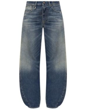 R13 Faded Wide-Leg Jeans - Blue