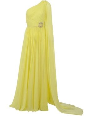 Elie Saab Long One-Shoulder Dress Dress - Yellow