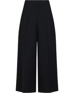 Marni Wide-Leg Cropped Trousers - Black