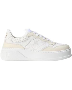 Gucci Logo Low-Top Trainers - White