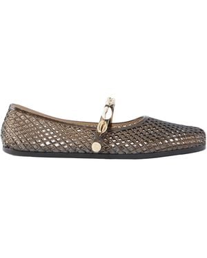 Ancient Greek Sandals Iro Shell-Embellished Rubber Flats - Brown