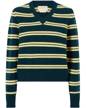 &Daughter Striped Wool Jumper - Green