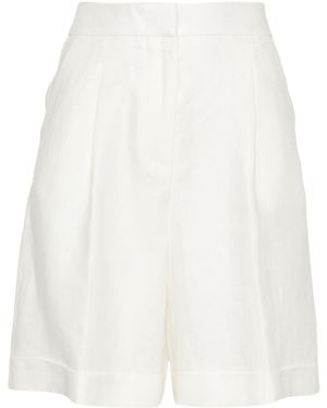 Peserico High-Rise Shorts - White