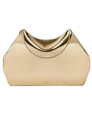 Givenchy Golden Mirror Effect Facet Clutch Bag - Natural