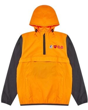 COMME DES GARÇONS PLAY Logo Hooded Casual Jacket - Orange