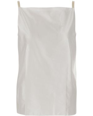 Carven Satin Vest Top - White