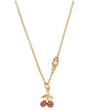 COACH Cherry Pendant Necklace - Metallic