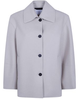 Harris Wharf London Button-Fastening Wool Jacket - Blue