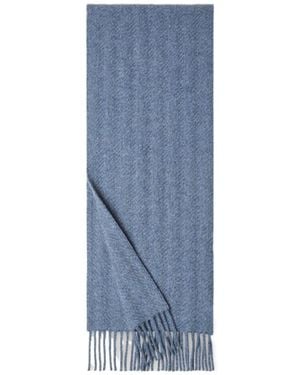 Loro Piana Barre Stripe Scarf - Blue