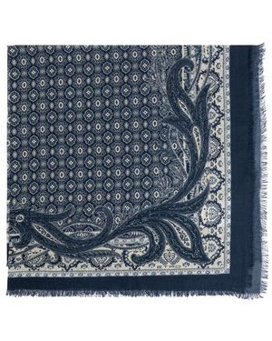 Etro Patterned Scarf - Blue