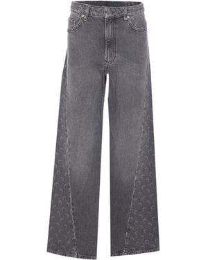 Marine Serre Moon Laser Jeans - Gray