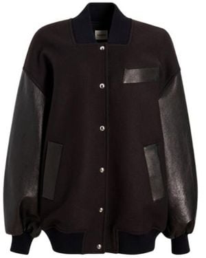 KHAITE Spencer Press-Stud Bomber Jacket - Black