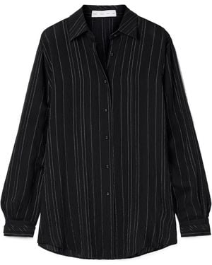 Proenza Schouler Raven Striped Shirt - Black