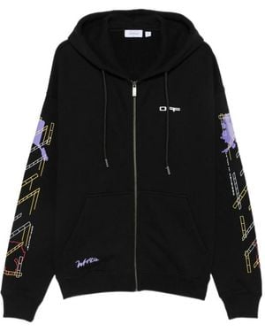 Off-White c/o Virgil Abloh Drawstring Hooded Sweatshirt - Black