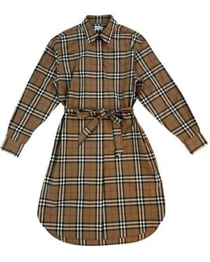 Burberry Long Sleeve Dress - Multicolour